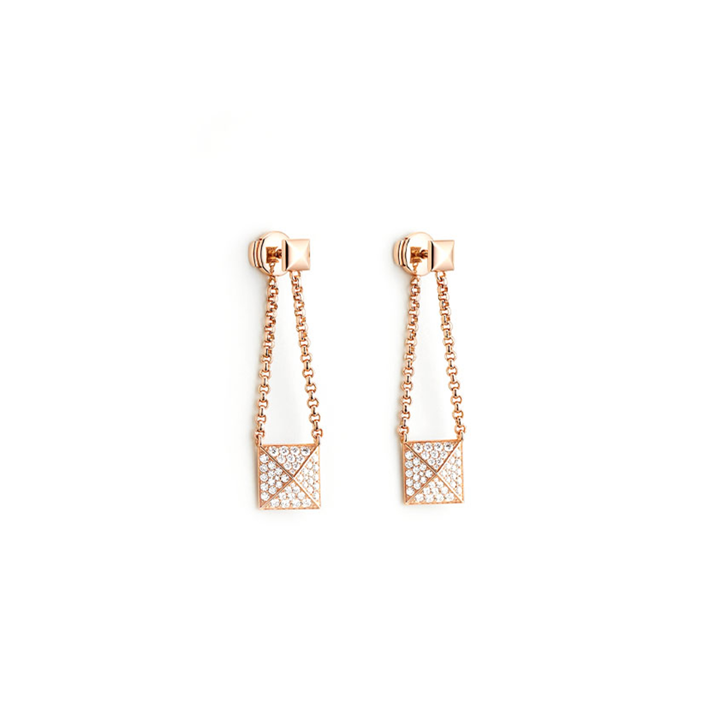 HERMÈS CLOU D'H DANGLE EARRINGS H223507B00